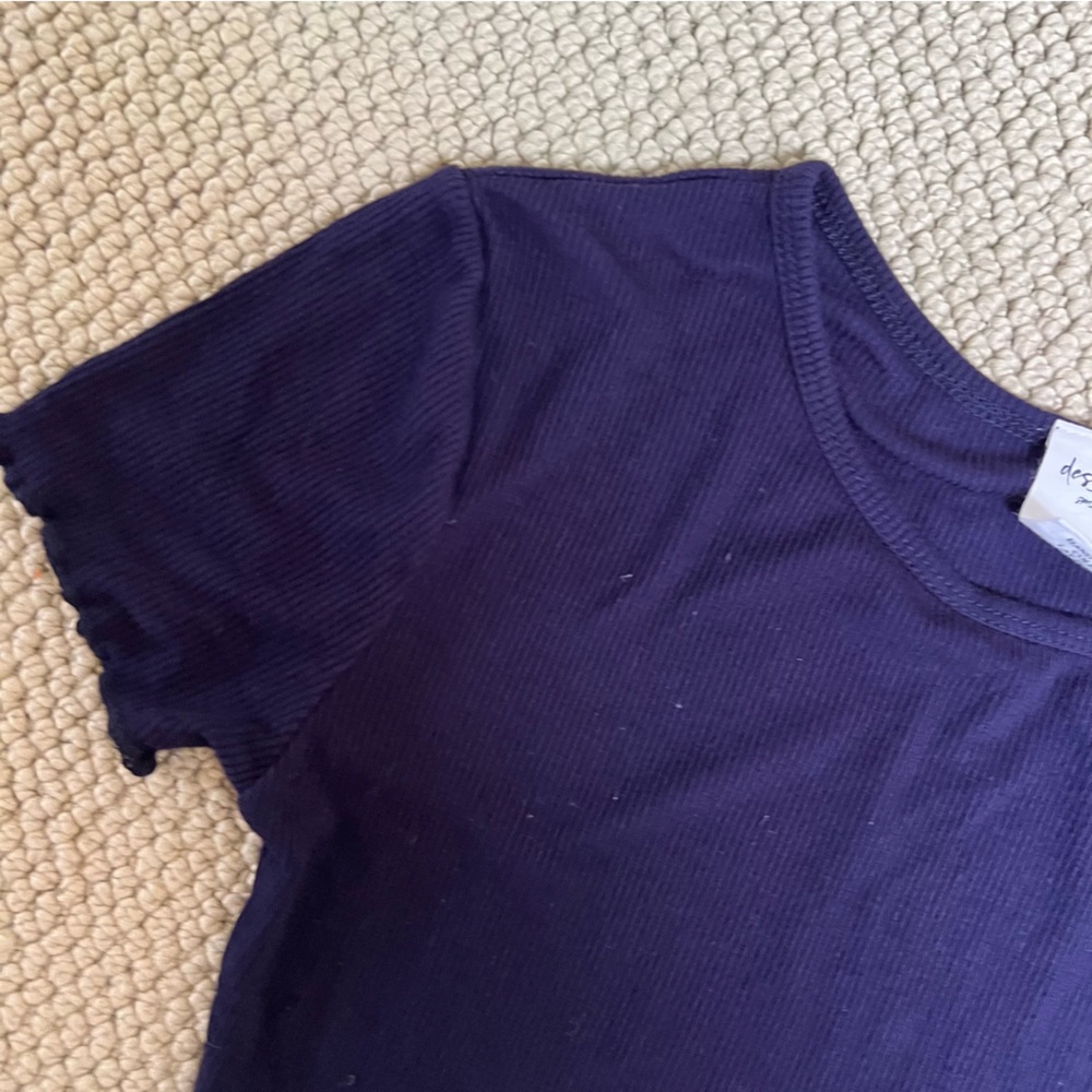 Cropped Ribbed Tee - Picture 2 of 3